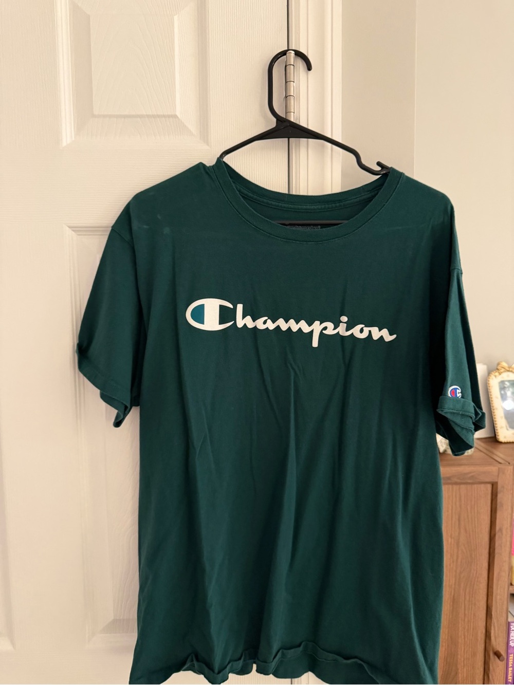 Champion Forest Green Script Logo Short Sleeve Tee